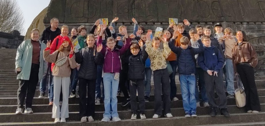 Schüler am Deutschen Eck