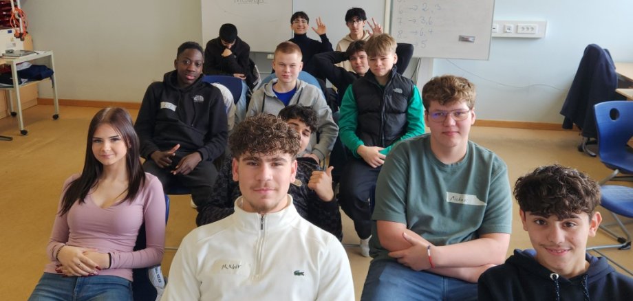 Klasse 9a während der Schulung